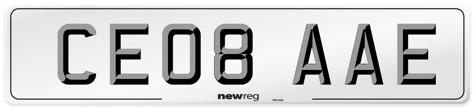 CE08 AAE Number Plate from New Reg